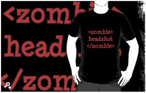 Zombie headshot shirt