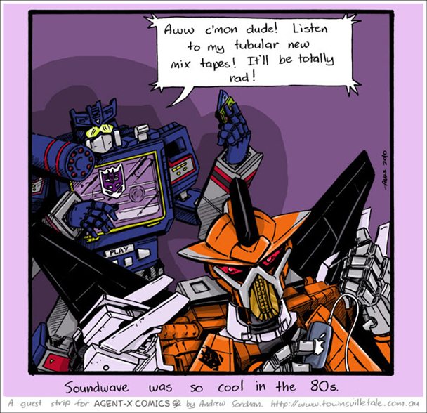 Soundwave was cool, but he was certainly no Sky Lynx. Seriously, go and do a google images search for 'transformers sky lynx'. See if you can tell what the hell that guy is.