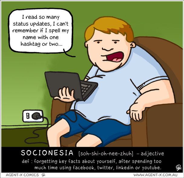 Socionesia also includes the symptom of only knowing people by their usernames.