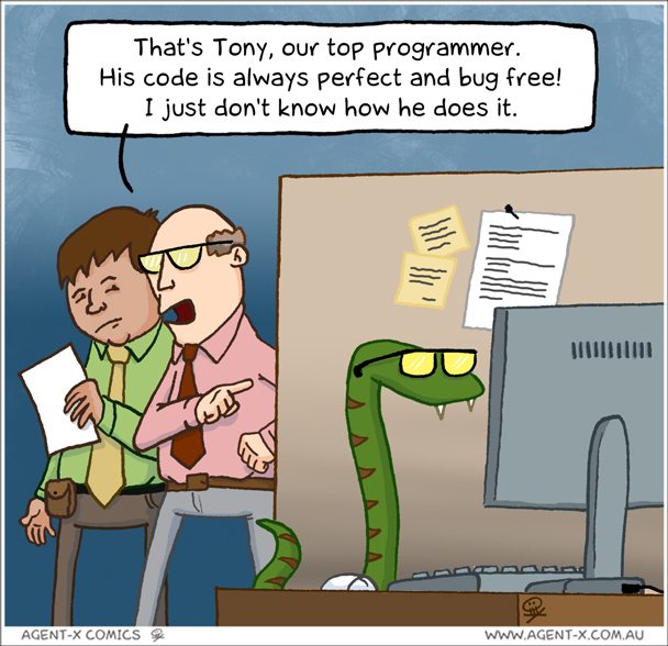 Yes, of course he knows how to code in python.