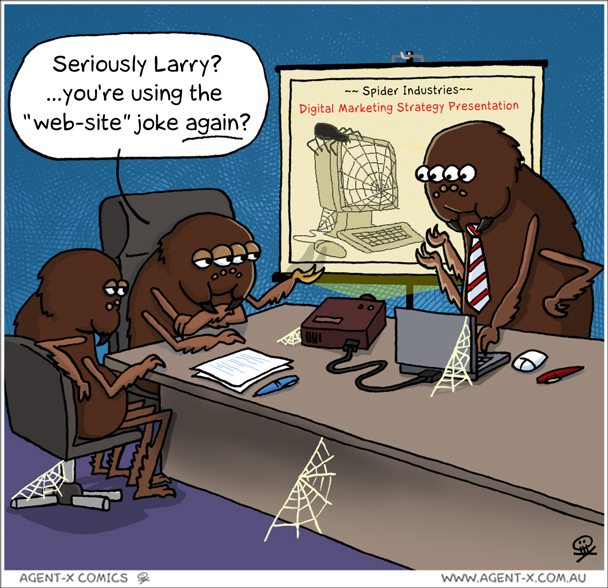Let's hope he doesn't repeat the slide about search engine spiders